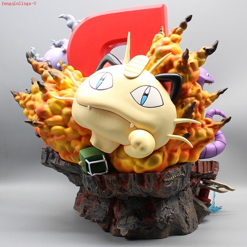 Anime Team Rocket Jessie James Meowth Koffing Figure Model Collection Toys Gift