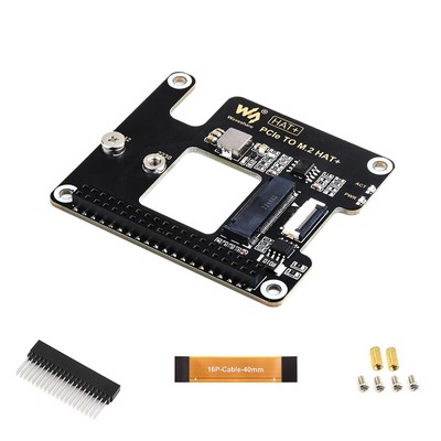  for  5 PCIe to M.2 HAT NVME Expansion Board with 16P Cable GPIO Header5120