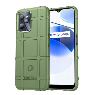 For Realme C35 / Narzo 50A Prime Rugged Shockproof Shield Soft Armor Case Cover