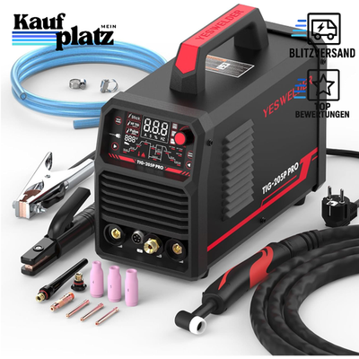 WIG Schweißgerät 200A mit Pulsfunktion und großer LED Anzeige 230V