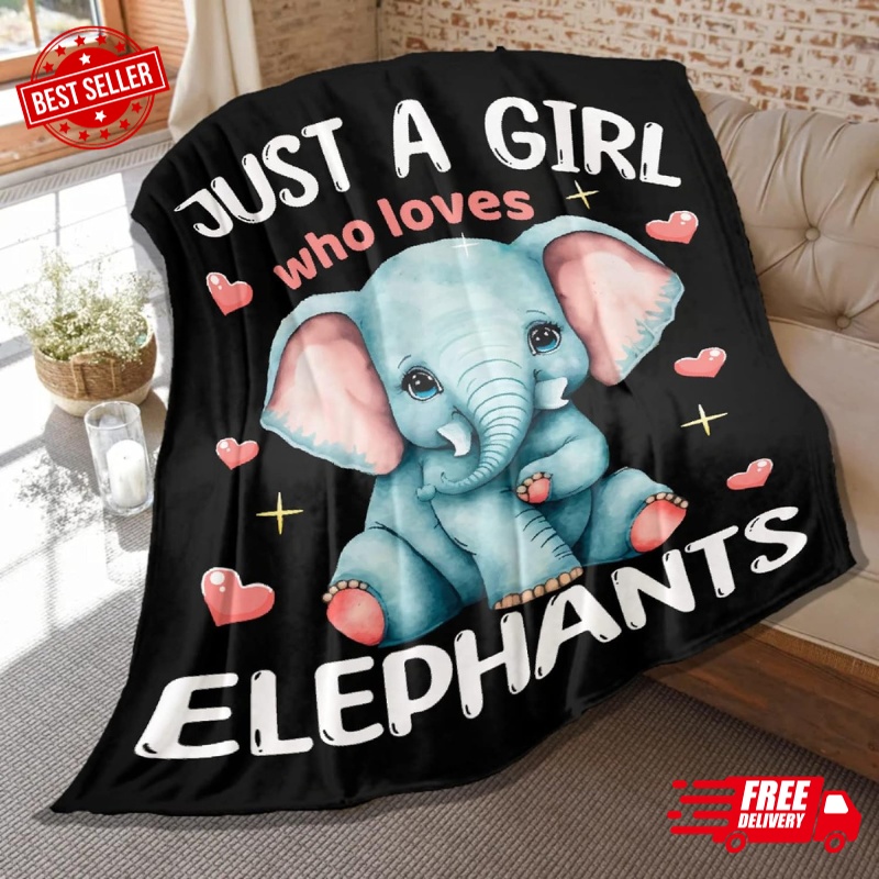 Gifts For Girls Kidsjust Girl Who Loves Elephants Throwssoft