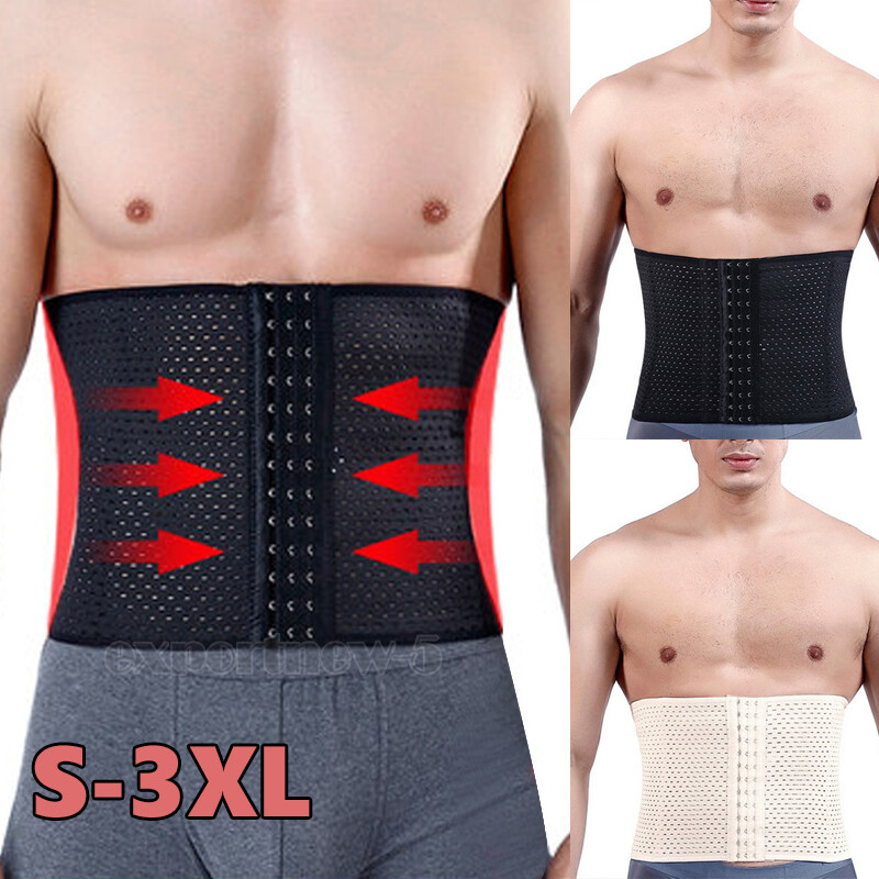Men Waist Trimmer Belt Sweat Wrap Tummy Stomach Weight-Loss Fat Burner Slimming