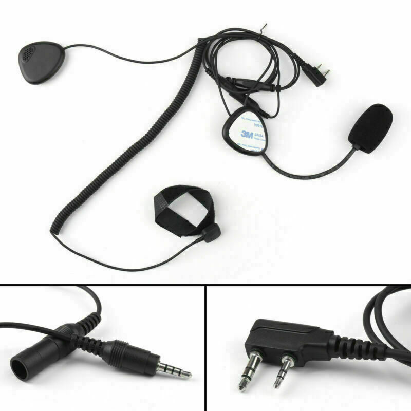 Finger P Motorcycle Helmet Headset MIC for Radio Kenwood Retevis TYT Baofeng CA