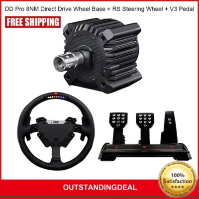 DD Pro 8NM Direct Drive Wheel Base +RS Steering Wheel +V3 Pedal for FANATEC Game