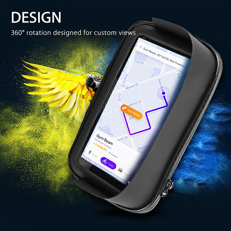 Waterproof Motorcycle Bicycle Cell Phone/GPS Holder Case Bag Mount For Handlebar