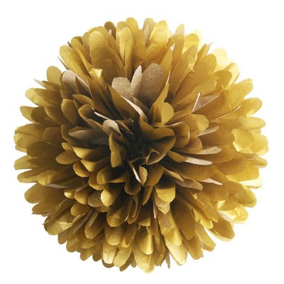 Gold 14 inch Wedding Party Xmas Home Outdoor Tissue Paper Pom Poms Flower Balls
