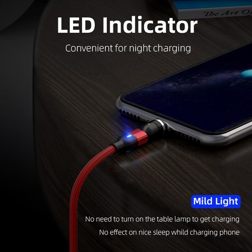 180°+360° Rotate Magnetic Charger Cable Phone Fast Charging Type C Micro USB IOS