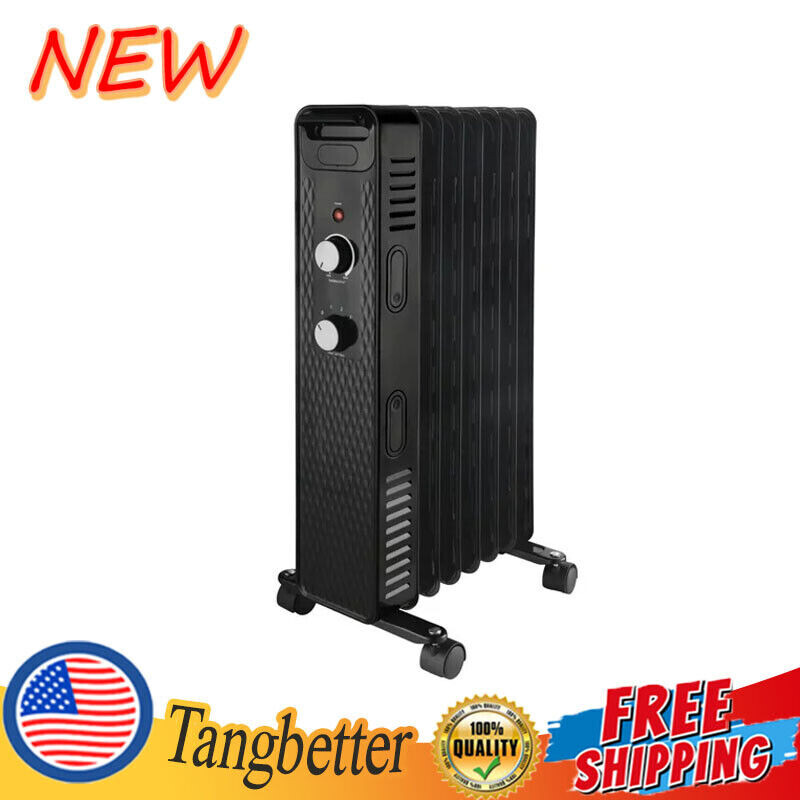 S Mechanical Oil Filled Electric Radiator Heater 1500w Adjus