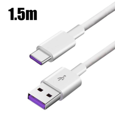 5A For Huawei P20 Lite Pro P10 Mate 10 Mate RS Cable Type C USB-C Charger