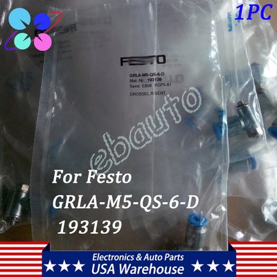 GRLAM5QS6D Flow Control Valve For FESTO GRLA-M5-QS-6-D 193139 Valve Brand New