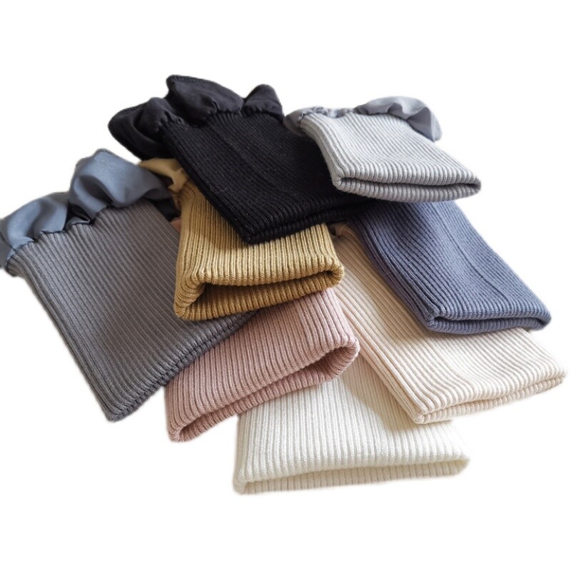 Long Elastic Rib Fabric Cuffs Knitted Trim Craft for Down Padded Coat Cotton