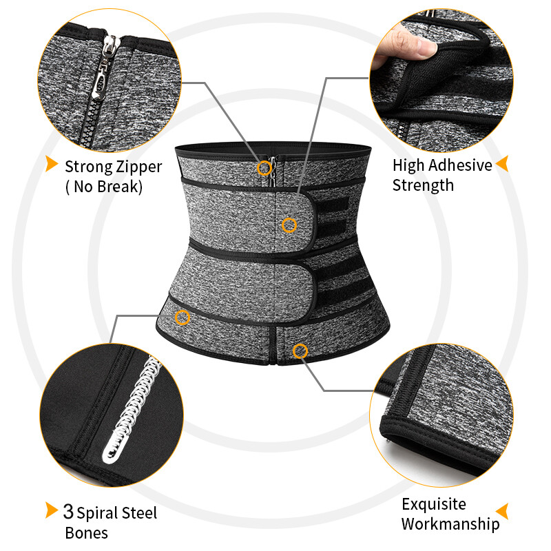 Women Body Shaper Waist Trainer Sauna Neoprene Sweat Belt Tummy Control Yoga Gym