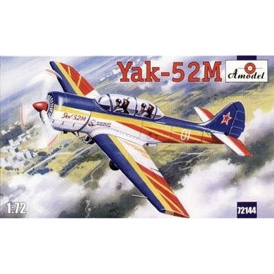 Amodel 72144 YAK-52M Soviet Two-Seat Sporting Aircraft, 1/72 plastic model kit