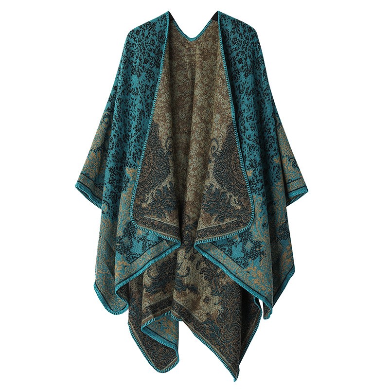 Châle Cape Réversible Pour Femme Grand Châle Chaud Écharpes Hiver Automne Sexy