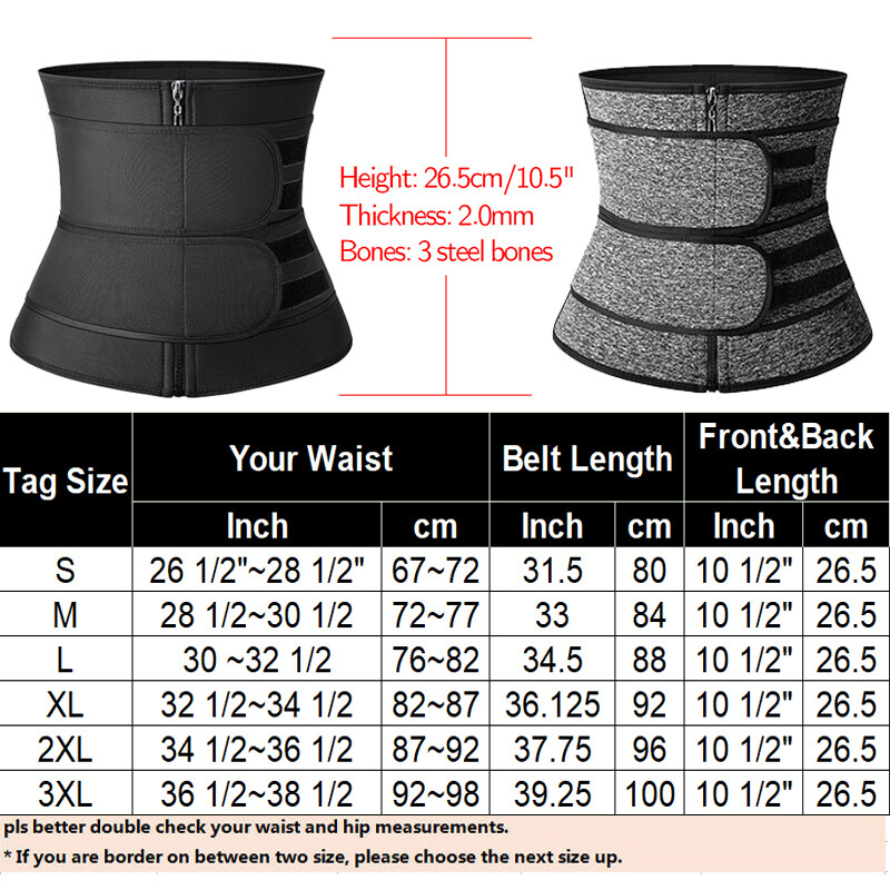 Women Body Shaper Waist Trainer Sauna Neoprene Sweat Belt Tummy Control Yoga Gym