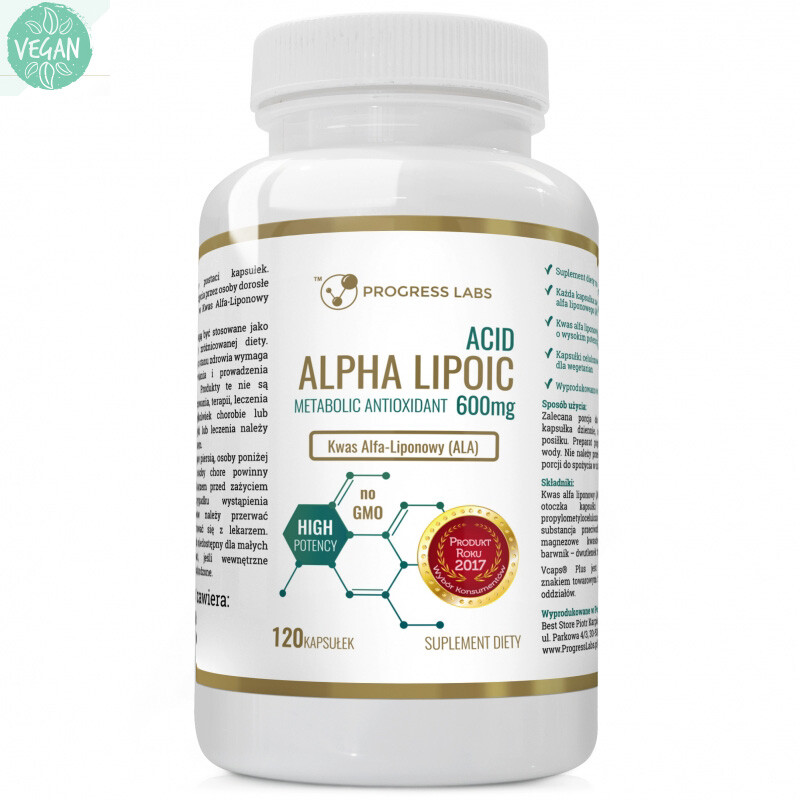 Alpha Lipoic ( Alpha-Liponsäure ) ALA 600mg | 120-360 Vege Kaps® Vegan