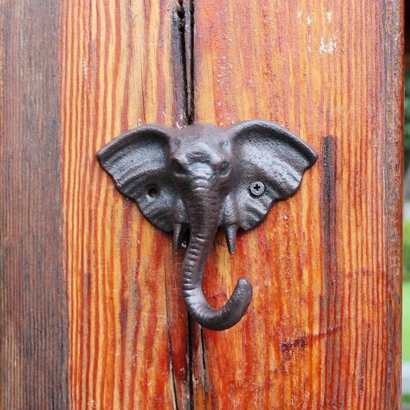 1PC Vintage Fonte Animal Forme Crochet Mural Rustique Clé Manteau Décor Maison