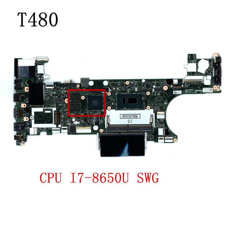 NM-B501 For Lenovo ThinkPad T480 Motherboard CPU I7-8650 SWG