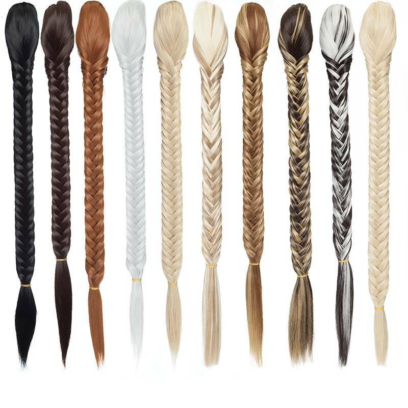 100% Real Thick Claw on One Piece Hair Extensions Ponytail Fishtail Pony Tail US