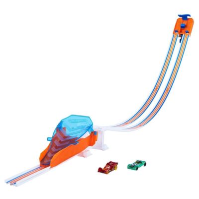 Mattel Hot Wheels Flying Customs Drop Race Jump with 2 Cars