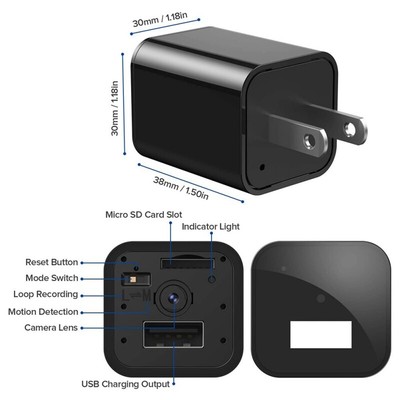 Wifi Wireless WIFI Camera USB HD1080P Smart Home Security Camera Wall Charger