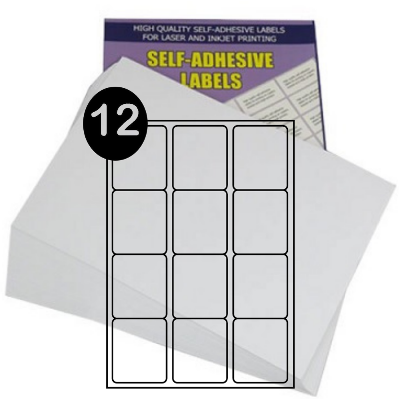 12 PRINTER LABELS (99X42MM) PER A4 SHEET STICKY ADDRESS MAILING POSTAL LABEL