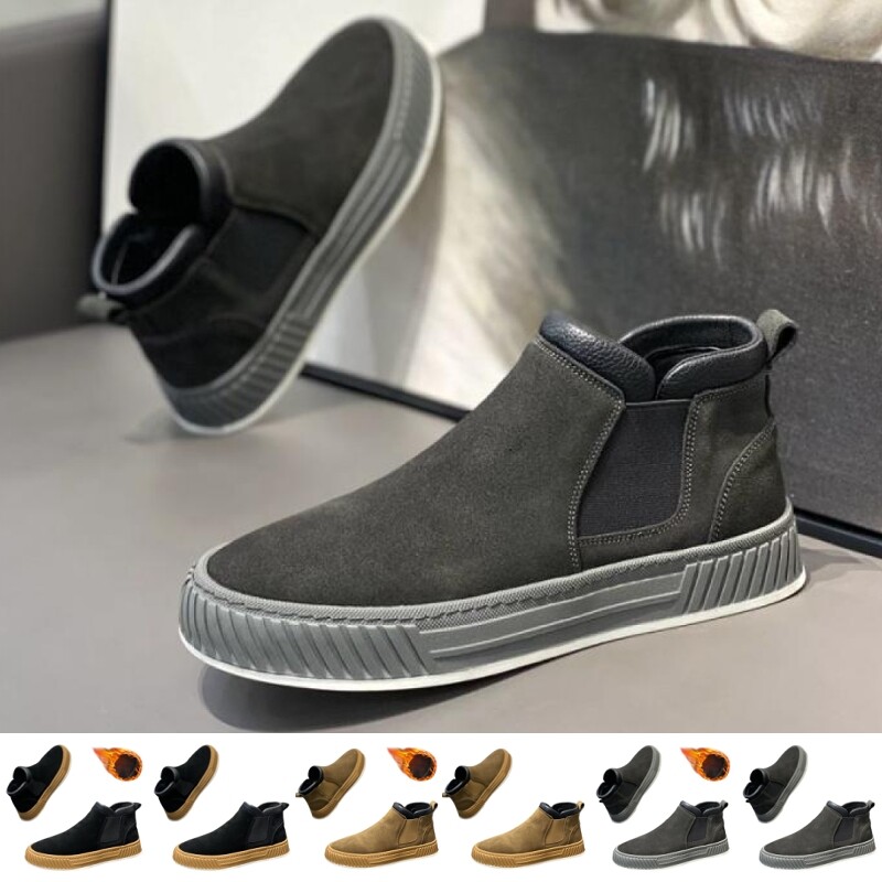 Slip On Ankle Boot Men Comfort Travel Lightweight Shoe Flat