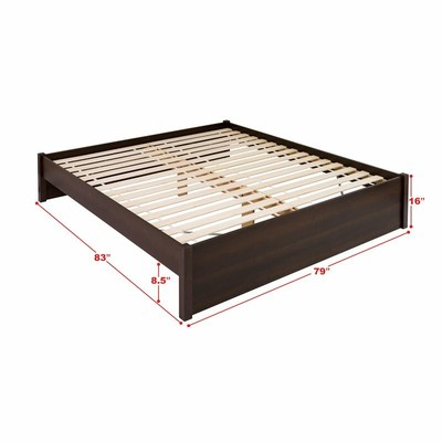 Prepac Select King 4-Post Platform Bed in Espresso