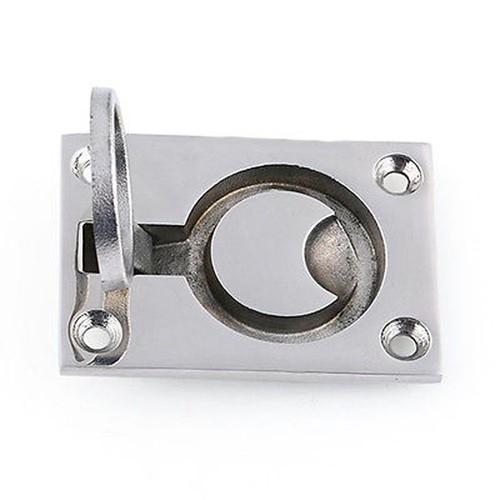 Automotive 10 Stainless Steel Flush Mount Pull Ring Hatch Latch