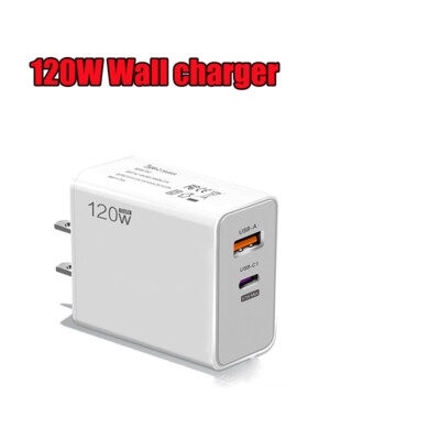120W Type C USB-C Super Fast Wall PD Charger For Xiaomi Redmi Note 13 12 11 Pro