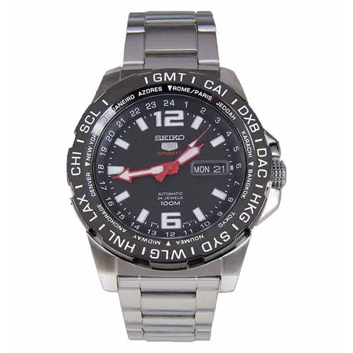 Pre-owned Seiko 5 Srp685k1 Sports Automatic Silver Black