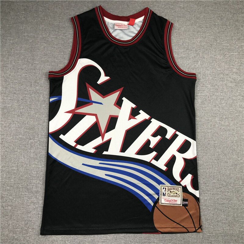 Retro Alan Iverson 3 Philadelphia 76ers Basketball Trikot Jersey Schwarz