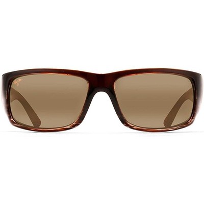 Pre-owned Maui Jim Unisex Worldcup Polarized Wrap Sunglasses Large In Brown