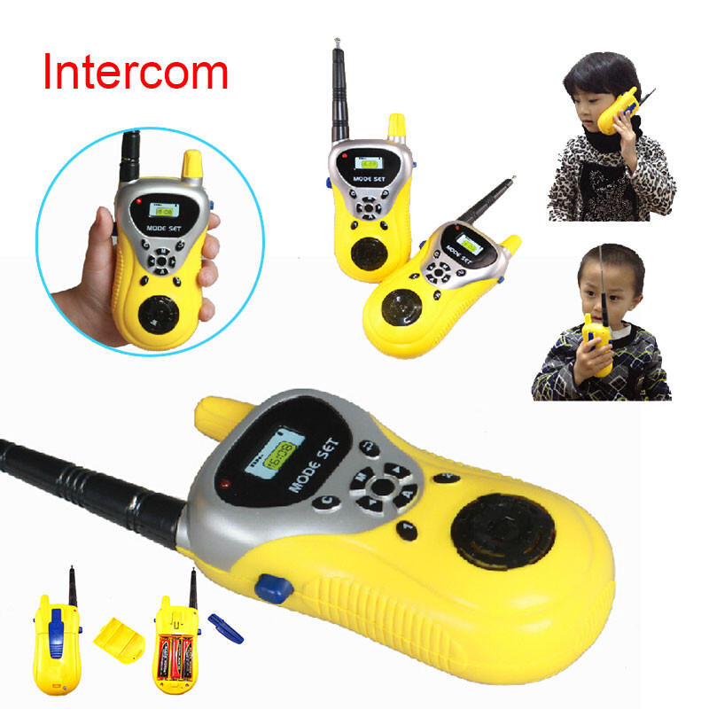 2Pcs Mini Walkie Talkie Kids Electronic Toys Two-Way Radio Set Portable New Gift