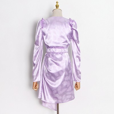 MARKENLOS ETUIKLEID KLEID FRAU ELEGANT AL UP KNIE ROSA FLIEDER SATIN RÜCKENFREI 91271