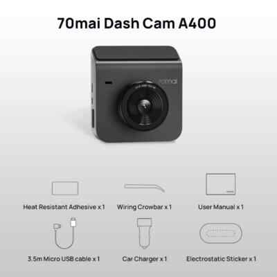 Dash Cam A400 1440P Car DVR  A400 Car Recorder Support Rear Cam 24H Parking Mode