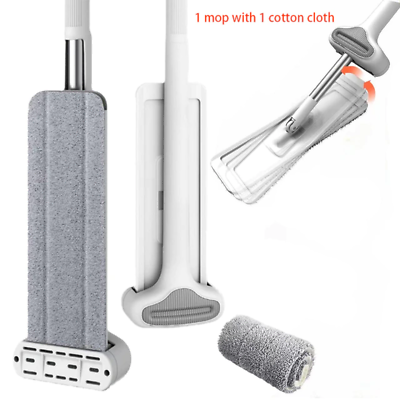 Squeeze Microfiber Flat Mop Hands Free House Floor Cleaning