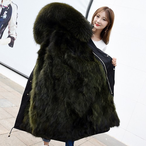 FOXEY - ☆FOXEY☆VELOUR NOIR Parka 38 Rene Denny&Dora Men's Fox Fur Coat - Long Style Winter Fur Jacket