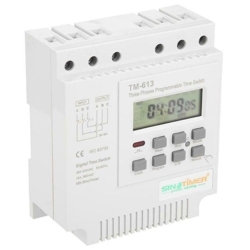 TM-163 3-Phasen Digital Zeitrelais Programmierbar Timer Zeitschaltuhr 380V 50-60