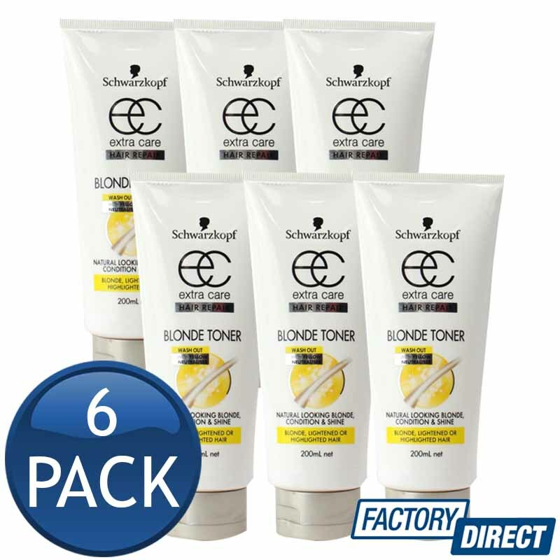 6 X Schwarzkopf Extra Care Blonde Toner Hair Repair Wash Out Shine