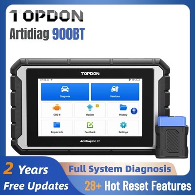 Topdon Artidiag 900BT Car OBD2 Bi-directional Diagnostic Scanner  ECU C~oding