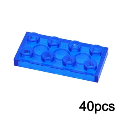 Transparent Building Blocks Clear Bricks Thin Tile Smooth Round for Lego