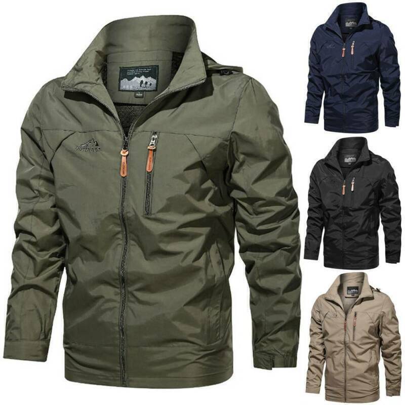 Male Military Tactical Jacket Coat Windproof Hiking Camping Winter Warm Outwear