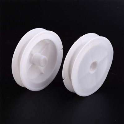 10pcs Empty Plastic Jewelry Wire Spools Round Cord Thread Bobbins White 83x16mm