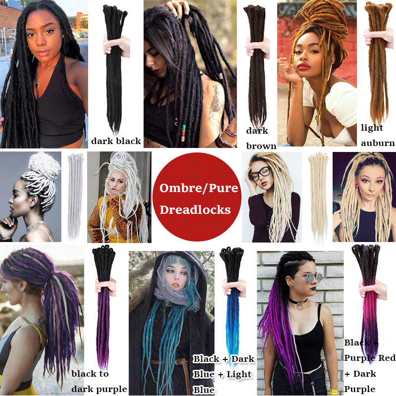 Full Head Crochet Dreads 100% Handmade Dreadlocks Thick Hair Extensions As Human