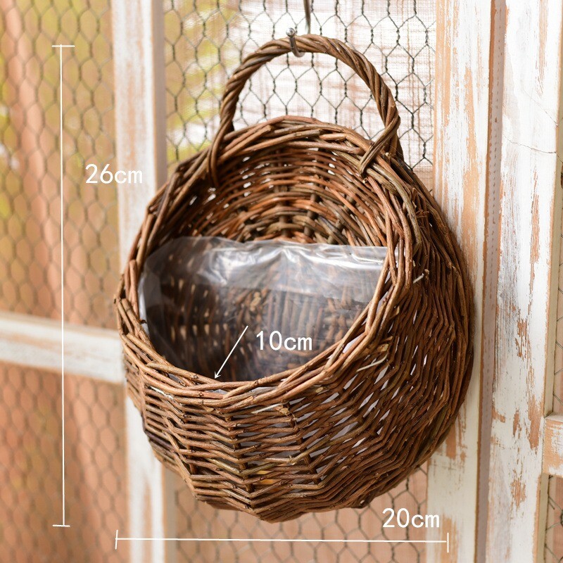 wall-hanging-plant-stand-basket-woven-flower-planter-holder-gardening-pot-decor