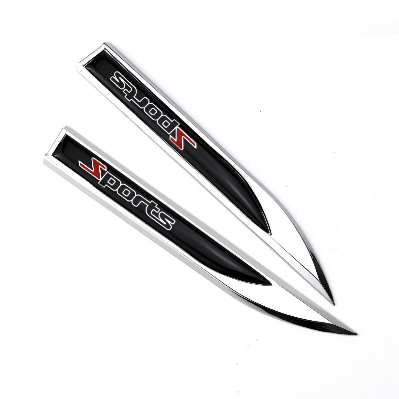 2x Sports Racing Knife Side Car LH RH Fender Badge Decals for SUV F1