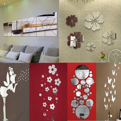 Зеркальные наклейки на стену фото Купить Wall Art Removable Vinyl заказать с доставкой