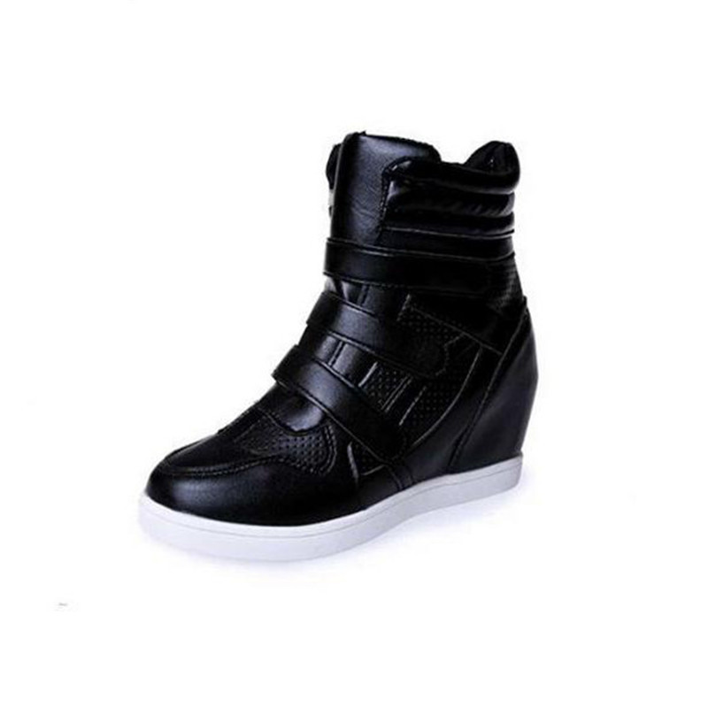 YJP Womens Hidden Wedge Sneakers Casual High Top Shoes Ankle Boots Outdoor