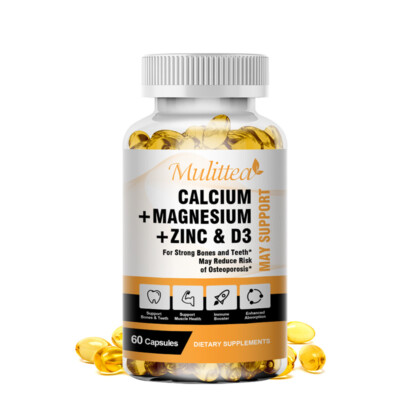 Magnesium Zinc Vitamin D3 Calcium 1000MG Complex (60/120 Caps)-High Absorption